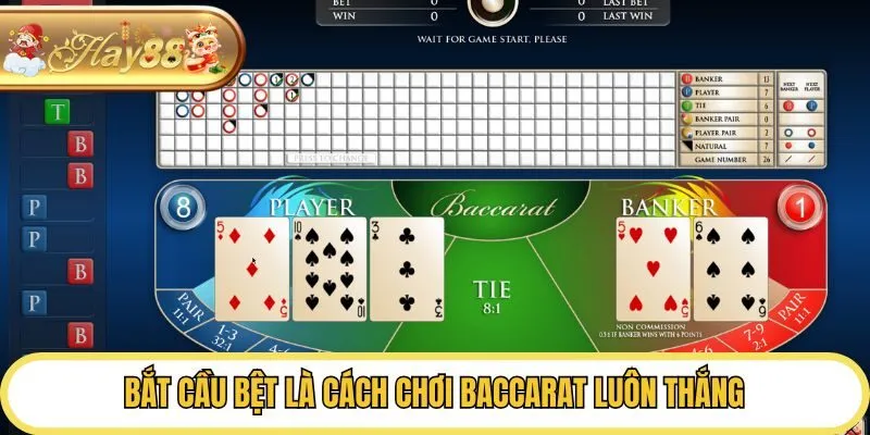 Bắt cầu bệt là cách chơi Baccarat luôn thắng